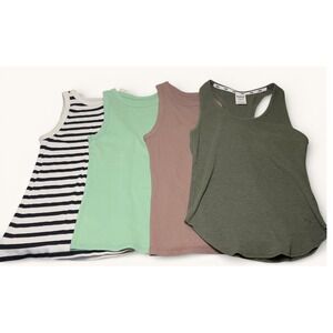 Women's Tank Top Lot S/M PINK A New Day Ribbed Basic Summer Bundle 4pc